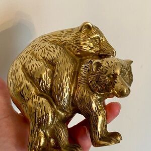 Vintage Heavy Brass Humping Mating Bears